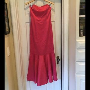 Coral Strapless Mermaid Dress